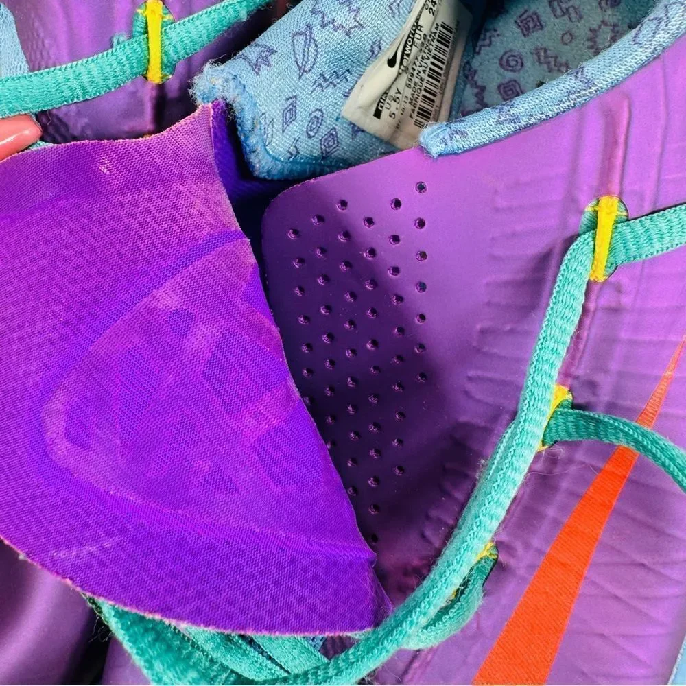 Nike KD Kevin Durant Rugrats Sneakers Metallic Purple 5.5Y Big‎ Kids 599477-500